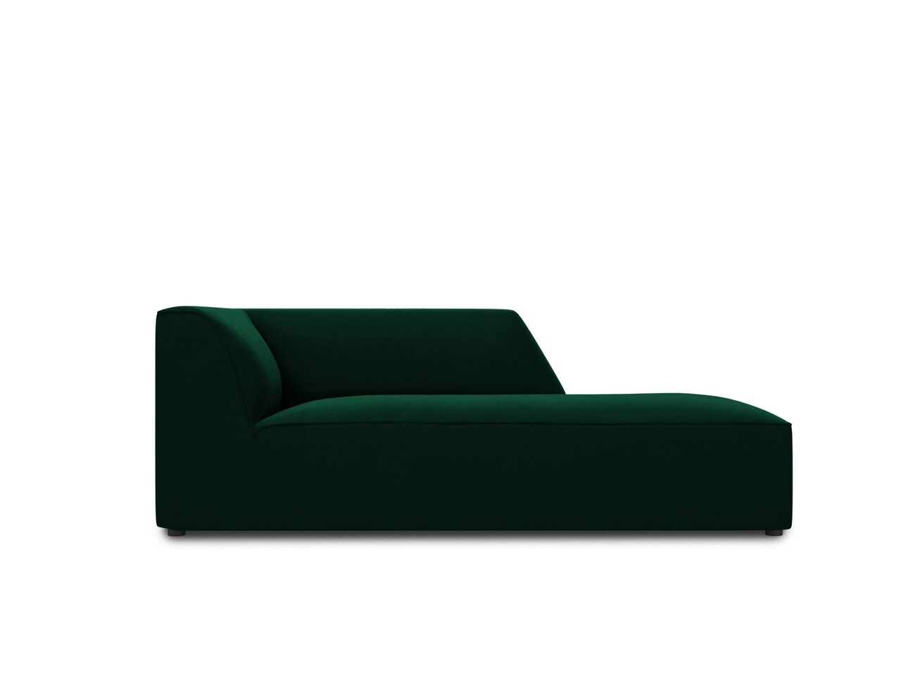 Sezlong living dreapta 1 loc, Ruby, Micadoni Home, BL, 180x93x69 cm, catifea, verde bottle - imagine 7